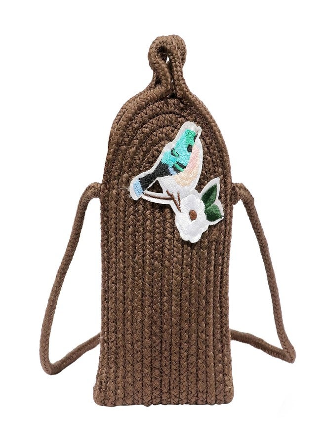 Ariya Women Mobile Sling Bag with Sticker (4082 | Coffee) Handcrafted PP & Cotton Blend Sling Bag, Perfect for Ladies & Girls, Lightweight Crossbody Bag for Daily Use, Casual, Travel & All Occasions - Image 1